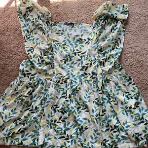 Shein flower flowy babydoll top